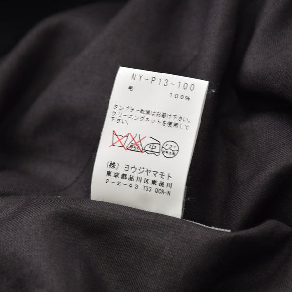 新品同様 YOHJI YAMAMOTO +NOIR ヨウジヤマモト プリュス ノアール ワイドカーゴパンツ NY-P13-100 サイズ1 ブラック 日本製 中古 4a007832