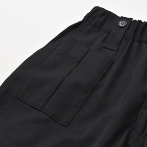 新品同様 YOHJI YAMAMOTO +NOIR ヨウジヤマモト プリュス ノアール ワイドカーゴパンツ NY-P13-100 サイズ1 ブラック 日本製 中古 4a007832
