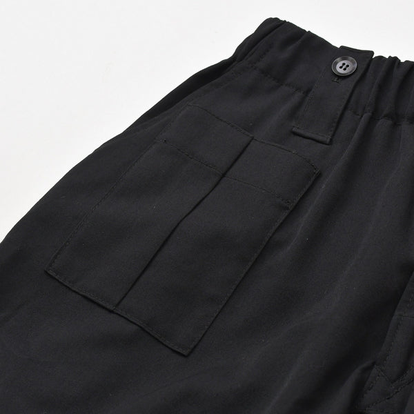 新品同様 YOHJI YAMAMOTO +NOIR ヨウジヤマモト プリュス ノアール ワイドカーゴパンツ NY-P13-100 サイズ1 ブラック 日本製 中古 4a007832