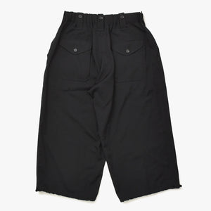 新品同様 YOHJI YAMAMOTO +NOIR ヨウジヤマモト プリュス ノアール ワイドカーゴパンツ NY-P13-100 サイズ1 ブラック 日本製 中古 4a007832