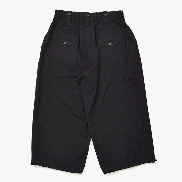 新品同様 YOHJI YAMAMOTO +NOIR ヨウジヤマモト プリュス ノアール ワイドカーゴパンツ NY-P13-100 サイズ1 ブラック 日本製 中古 4a007832