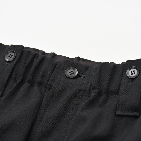 新品同様 YOHJI YAMAMOTO +NOIR ヨウジヤマモト プリュス ノアール ワイドカーゴパンツ NY-P13-100 サイズ1 ブラック 日本製 中古 4a007832