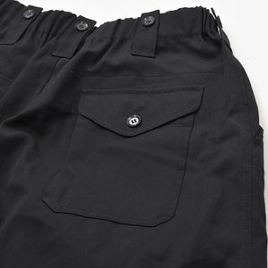 新品同様 YOHJI YAMAMOTO +NOIR ヨウジヤマモト プリュス ノアール ワイドカーゴパンツ NY-P13-100 サイズ1 ブラック 日本製 中古 4a007832
