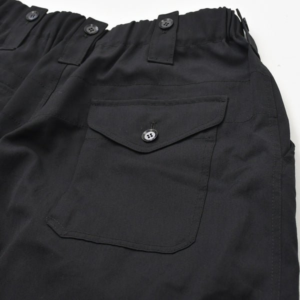 新品同様 YOHJI YAMAMOTO +NOIR ヨウジヤマモト プリュス ノアール ワイドカーゴパンツ NY-P13-100 サイズ1 ブラック 日本製 中古 4a007832