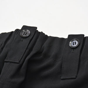 新品同様 YOHJI YAMAMOTO +NOIR ヨウジヤマモト プリュス ノアール ワイドカーゴパンツ NY-P13-100 サイズ1 ブラック 日本製 中古 4a007832