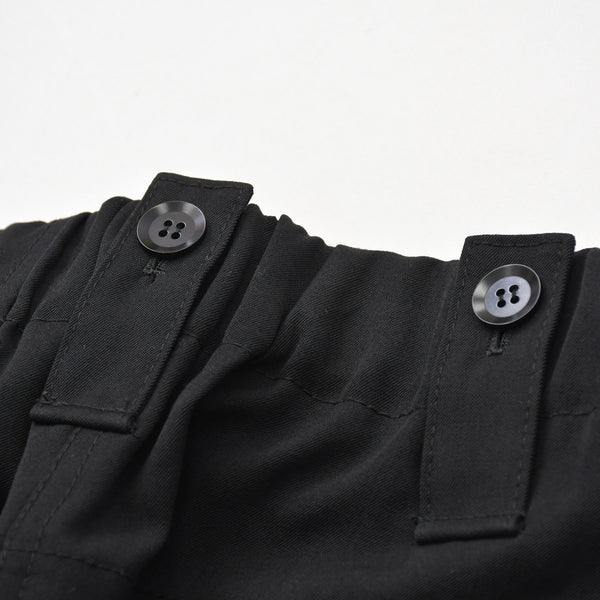 新品同様 YOHJI YAMAMOTO +NOIR ヨウジヤマモト プリュス ノアール ワイドカーゴパンツ NY-P13-100 サイズ1 ブラック 日本製 中古 4a007832