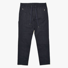 極美品 DOLCE&GABBANA ドルチェアンドガッバーナ ドローストリングジップポケット付きイージーパンツ B06665 H 48サイズ ブラック ブラックメタル金具 中古 4a007841