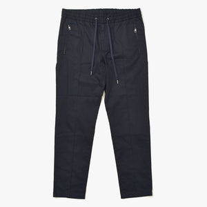 極美品 DOLCE&GABBANA ドルチェアンドガッバーナ ドローストリングジップポケット付きイージーパンツ B06665 H 48サイズ ブラック ブラックメタル金具 中古 4a007841