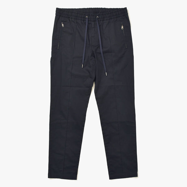 極美品 DOLCE&GABBANA ドルチェアンドガッバーナ ドローストリングジップポケット付きイージーパンツ B06665 H 48サイズ ブラック ブラックメタル金具 中古 4a007841