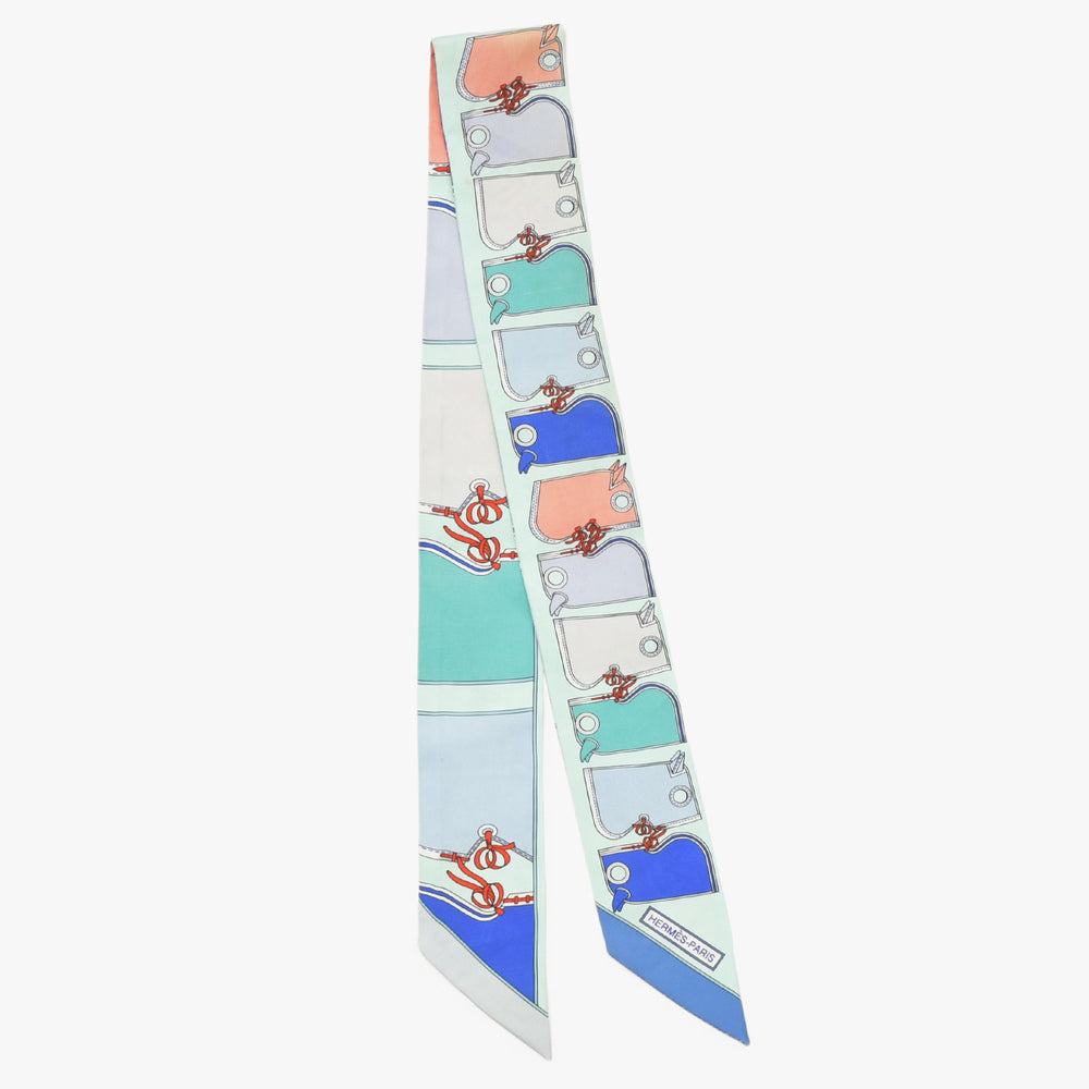 HERMES エルメス ツイリー カマイユ グリーン マルチカラー 美品 中古 4b007842