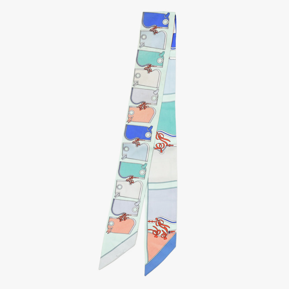 HERMES エルメス ツイリー カマイユ グリーン マルチカラー 美品 中古 4b007842