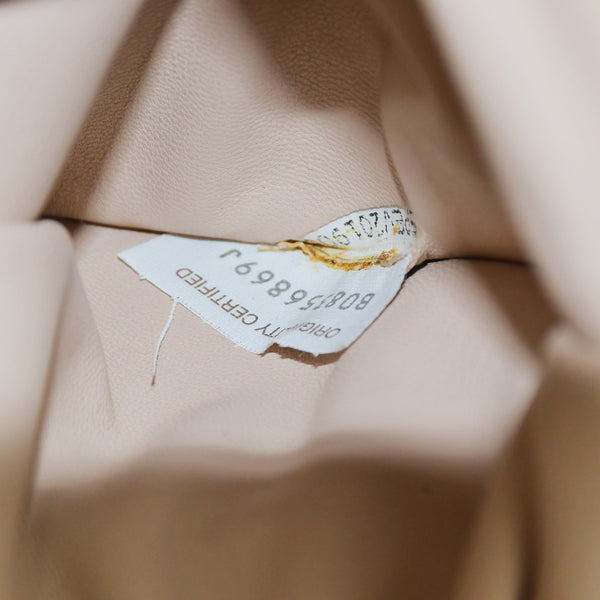 極美品 BOTTEGA VENETA ボッテガヴェネタ マリー ショルダーバッグ 578344 ナッパレザー ベージュ ゴールド金具 中古 4a007869