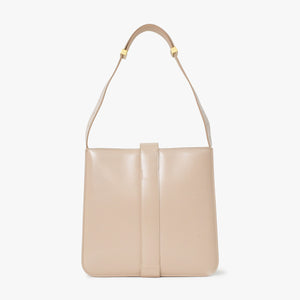 極美品 BOTTEGA VENETA ボッテガヴェネタ マリー ショルダーバッグ 578344 ナッパレザー ベージュ ゴールド金具 中古 4a007869