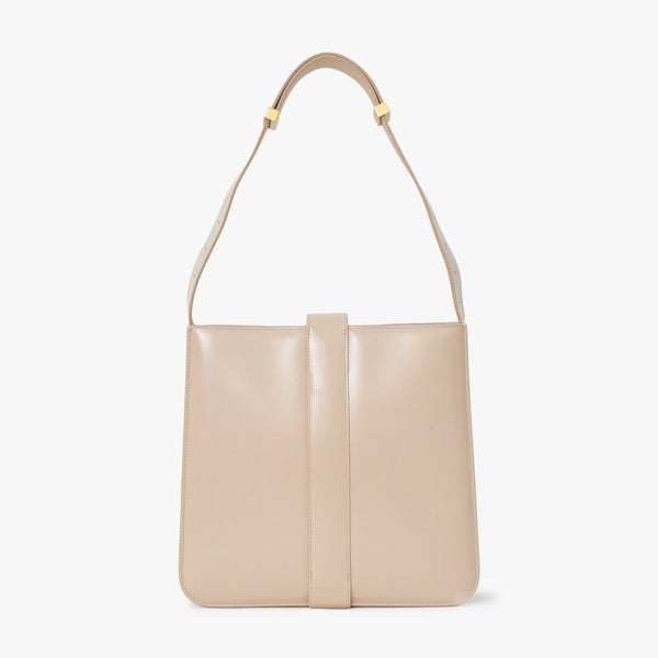 極美品 BOTTEGA VENETA ボッテガヴェネタ マリー ショルダーバッグ 578344 ナッパレザー ベージュ ゴールド金具 中古 4a007869