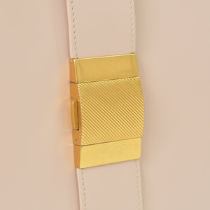 極美品 BOTTEGA VENETA ボッテガヴェネタ マリー ショルダーバッグ 578344 ナッパレザー ベージュ ゴールド金具 中古 4a007869