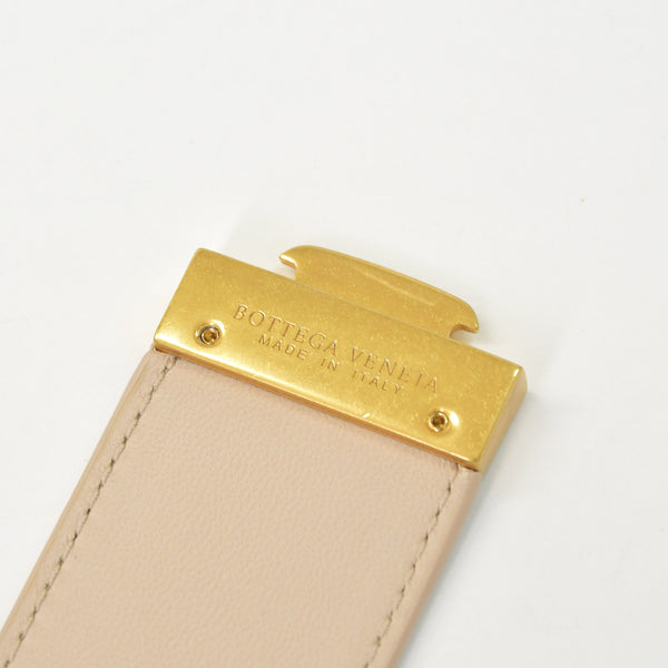 極美品 BOTTEGA VENETA ボッテガヴェネタ マリー ショルダーバッグ 578344 ナッパレザー ベージュ ゴールド金具 中古 4a007869