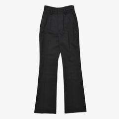 極美品 SAINT LAURENT サンローラン ハイウエスト ウールギャバジン スラックス 698286 ブラック ウール テーラードパンツ 中古 4a007892