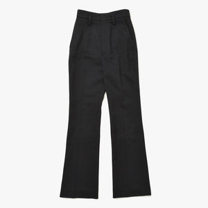 極美品 SAINT LAURENT サンローラン ハイウエスト ウールギャバジン スラックス 698286 ブラック ウール テーラードパンツ 中古 4a007892