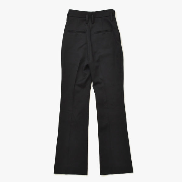極美品 SAINT LAURENT サンローラン ハイウエスト ウールギャバジン スラックス 698286 ブラック ウール テーラードパンツ 中古 4a007892