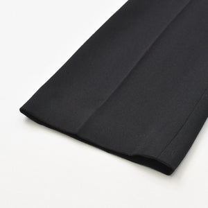 極美品 SAINT LAURENT サンローラン ハイウエスト ウールギャバジン スラックス 698286 ブラック ウール テーラードパンツ 中古 4a007892