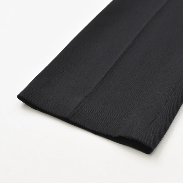 極美品 SAINT LAURENT サンローラン ハイウエスト ウールギャバジン スラックス 698286 ブラック ウール テーラードパンツ 中古 4a007892