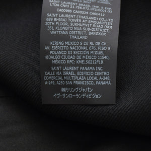 極美品 SAINT LAURENT サンローラン ハイウエスト ウールギャバジン スラックス 698286 ブラック ウール テーラードパンツ 中古 4a007892