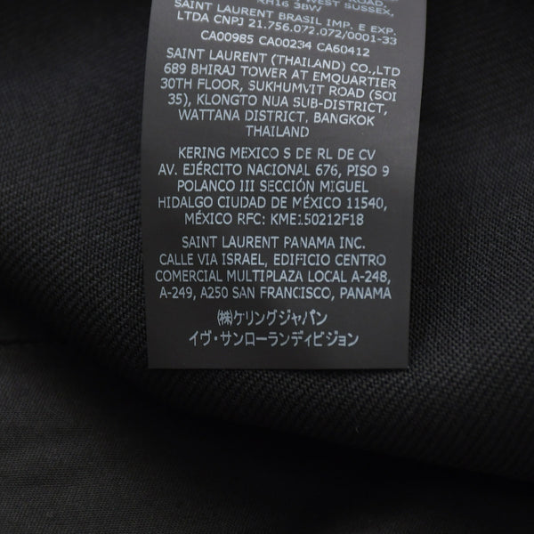 極美品 SAINT LAURENT サンローラン ハイウエスト ウールギャバジン スラックス 698286 ブラック ウール テーラードパンツ 中古 4a007892