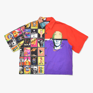 Like new product PRADA 19FW Poplin Bowling Shirt Short Sleeve Shirt Purple Red Multicolor Used 4a007916