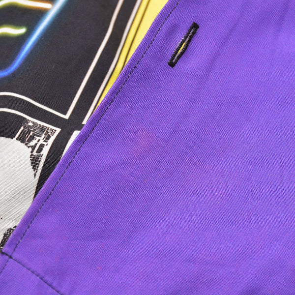 Like new product PRADA 19FW Poplin Bowling Shirt Short Sleeve Shirt Purple Red Multicolor Used 4a007916