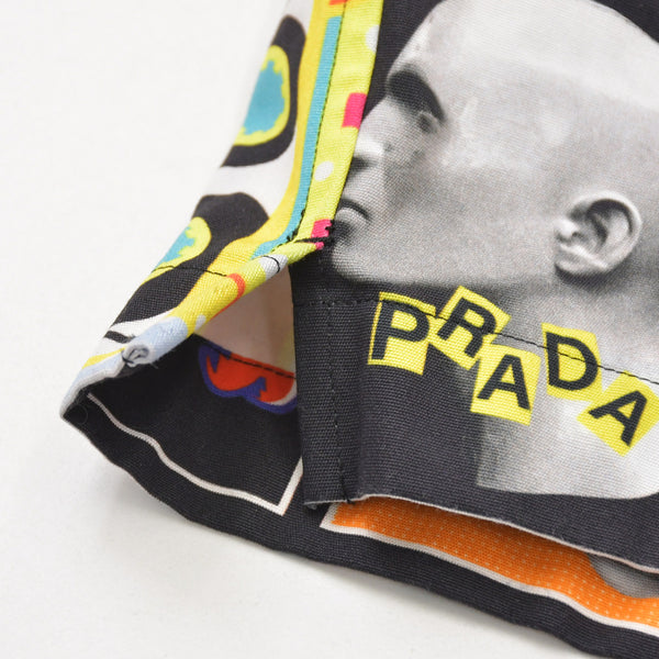 Like new product PRADA 19FW Poplin Bowling Shirt Short Sleeve Shirt Purple Red Multicolor Used 4a007916