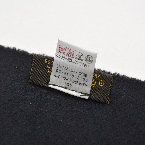 新品同様品 LOUIS VUITTON ルイヴィトン マフラー エシャルプ・フェルティッド・グラフィティ ブラック グレー MP1065 中古 4a007920