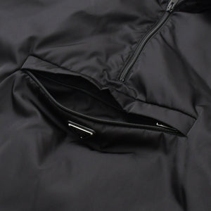Like new PRADA Re-Nylon Anorak Parka SGC560 Triangle Plate Black M Size Black Metal Hardware Half Zip Used 4a007935
