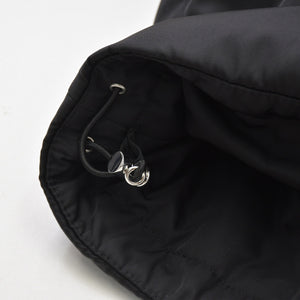 Like new PRADA Re-Nylon Anorak Parka SGC560 Triangle Plate Black M Size Black Metal Hardware Half Zip Used 4a007935