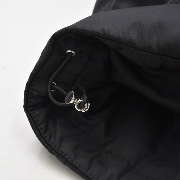 Like new PRADA Re-Nylon Anorak Parka SGC560 Triangle Plate Black M Size Black Metal Hardware Half Zip Used 4a007935