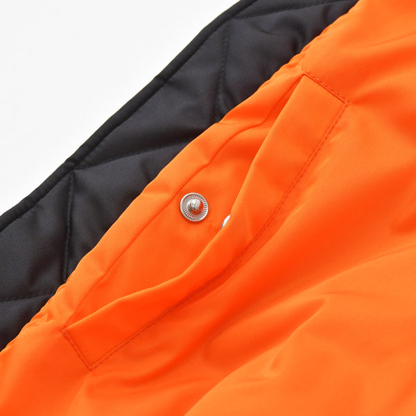 極美品 PRADA プラダ Re-Nylon ボンバージャケット MA-1 SGB903 XSサイズ ブラック オレンジ トライアングルロゴプレート ミニポーチ ラフシモンズ 中古 4a007936
