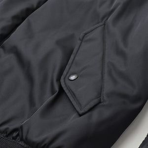 極美品 PRADA プラダ Re-Nylon ボンバージャケット MA-1 SGB903 XSサイズ ブラック オレンジ トライアングルロゴプレート ミニポーチ ラフシモンズ 中古 4a007936