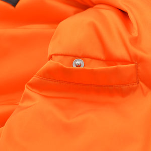 極美品 PRADA プラダ Re-Nylon ボンバージャケット MA-1 SGB903 XSサイズ ブラック オレンジ トライアングルロゴプレート ミニポーチ ラフシモンズ 中古 4a007936