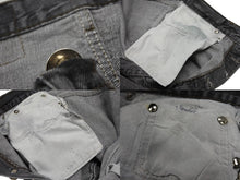 画像をギャラリービューアに読み込む, 新品同様 CHROME HEARTS クロムハーツ LEVI'S 501 デニムパンツ クロスボールボタン ブラック サイズ34 中古 4b008053