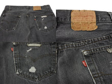 画像をギャラリービューアに読み込む, 新品同様 CHROME HEARTS クロムハーツ LEVI'S 501 デニムパンツ クロスボールボタン ブラック サイズ34 中古 4b008053