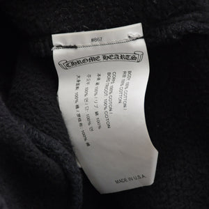 極美品 CHROME HEARTS クロムハーツ SAILIN Y NOT SWEAT PANTS トリプルクロス セメタリークロス スクロールラベル Mサイズ ブラック 中古 4a008133