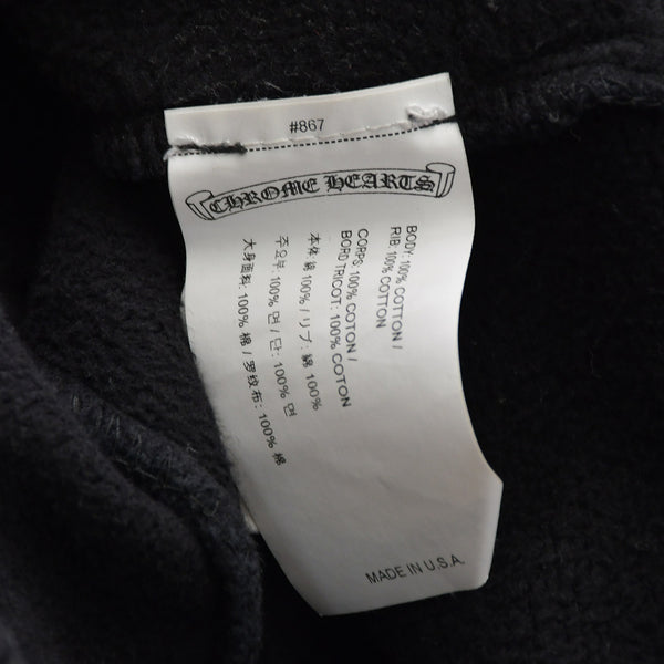 極美品 CHROME HEARTS クロムハーツ SAILIN Y NOT SWEAT PANTS トリプルクロス セメタリークロス スクロールラベル Mサイズ ブラック 中古 4a008133