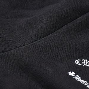 極美品 CHROME HEARTS クロムハーツ SAILIN Y NOT SWEAT PANTS トリプルクロス セメタリークロス スクロールラベル Mサイズ ブラック 中古 4a008133