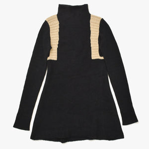 RICK OWENS リックオウエンス カラー切替ハイネックロングニット RR16F6610-MY MASTODON Sサイズ ブラック バニラ 2016AW ウール 美品 中古 4a008154