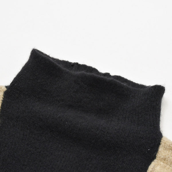 RICK OWENS リックオウエンス カラー切替ハイネックロングニット RR16F6610-MY MASTODON Sサイズ ブラック バニラ 2016AW ウール 美品 中古 4a008154