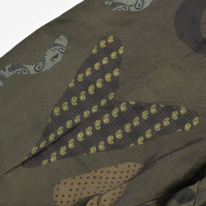 極美品 ETRO エトロ スラックスパンツ ペイズリー柄 161-1W117-4112 イタリア製 レーヨン シルク カーキ サイズ52 中古 4a008155