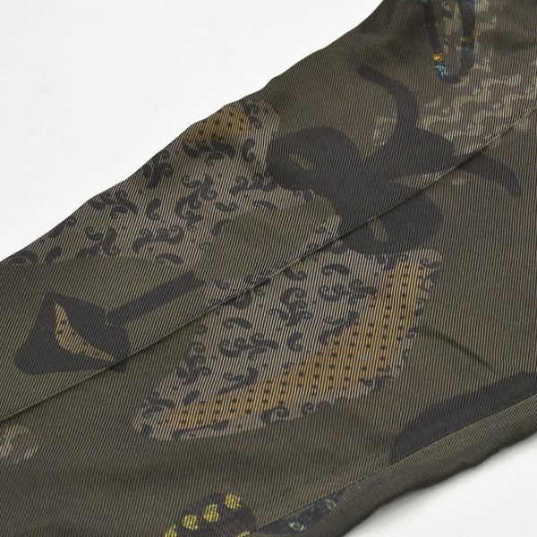 極美品 ETRO エトロ スラックスパンツ ペイズリー柄 161-1W117-4112 イタリア製 レーヨン シルク カーキ サイズ52 中古 4a008155