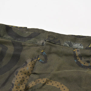 極美品 ETRO エトロ スラックスパンツ ペイズリー柄 161-1W117-4112 イタリア製 レーヨン シルク カーキ サイズ52 中古 4a008155