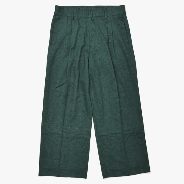 Excellent condition ETRO paisley pattern slacks pants U18 1W512 4192 Wool Acetate Rayon Green Size 52 Used 4a008156
