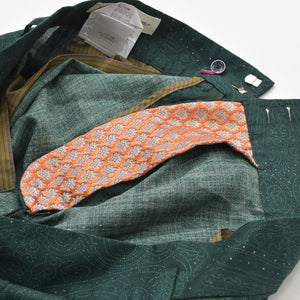 Excellent condition ETRO paisley pattern slacks pants U18 1W512 4192 Wool Acetate Rayon Green Size 52 Used 4a008156