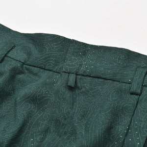 Excellent condition ETRO paisley pattern slacks pants U18 1W512 4192 Wool Acetate Rayon Green Size 52 Used 4a008156